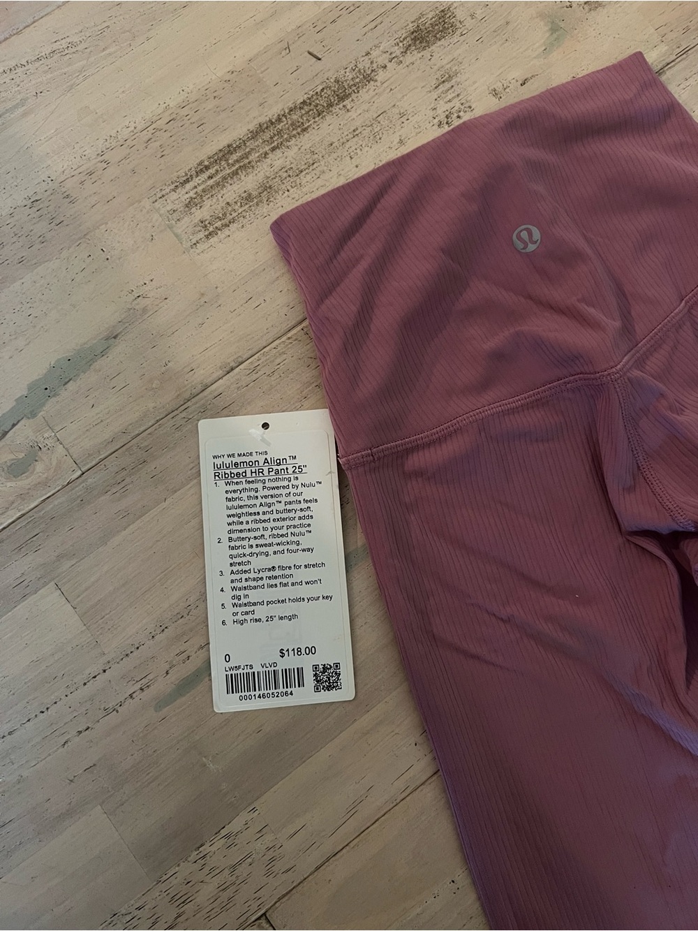 lululemon athletica Align Ribbed HR Pant 25”- Mauve (Pink/Purple) - Picture 3 of 4